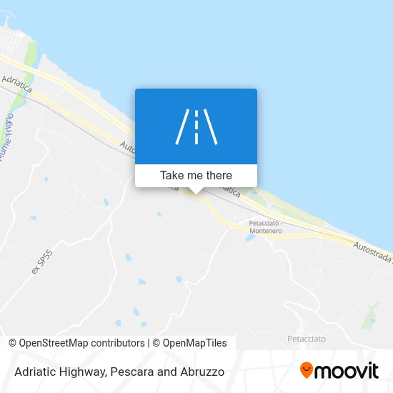 Adriatic Highway map