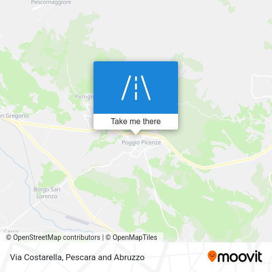 Via Costarella map