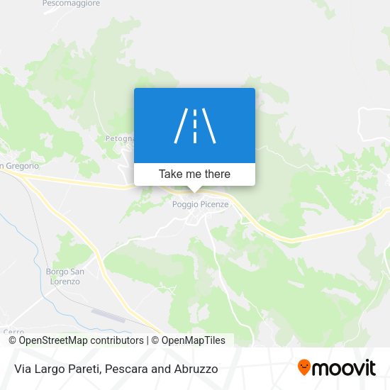 Via Largo Pareti map