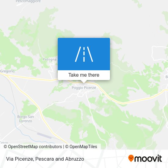 Via Picenze map