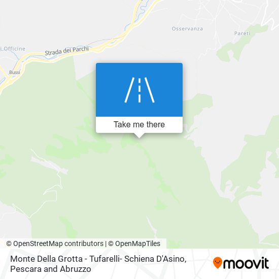 Monte Della Grotta - Tufarelli- Schiena D'Asino map