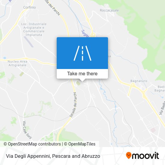 Via Degli Appennini map