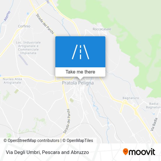 Via Degli Umbri map