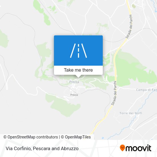 Via Corfinio map