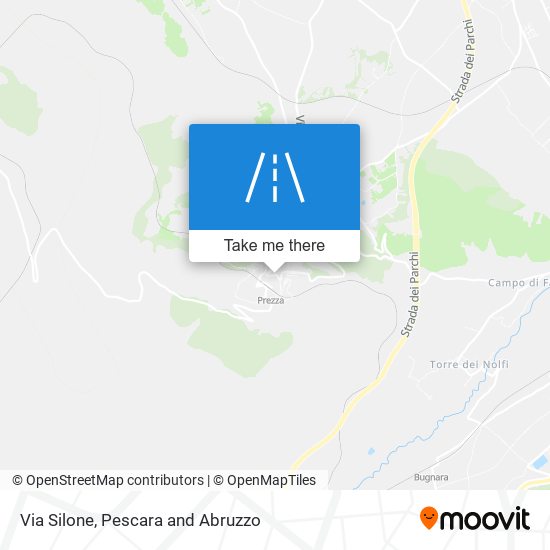 Via Silone map