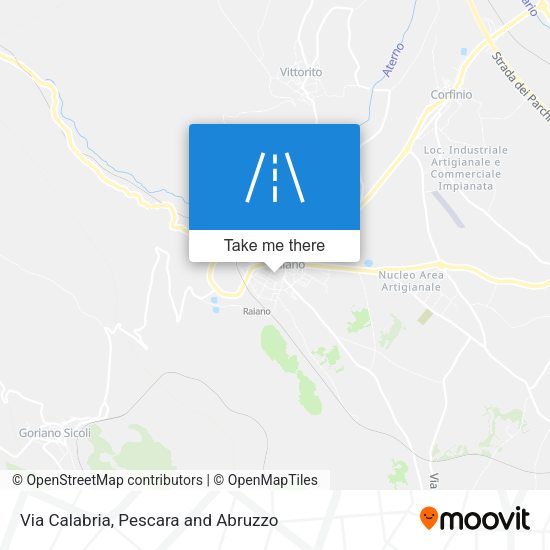 Via Calabria map