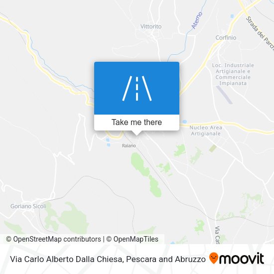 Via Carlo Alberto Dalla Chiesa map