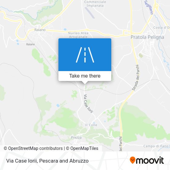 Via Case Iorii map