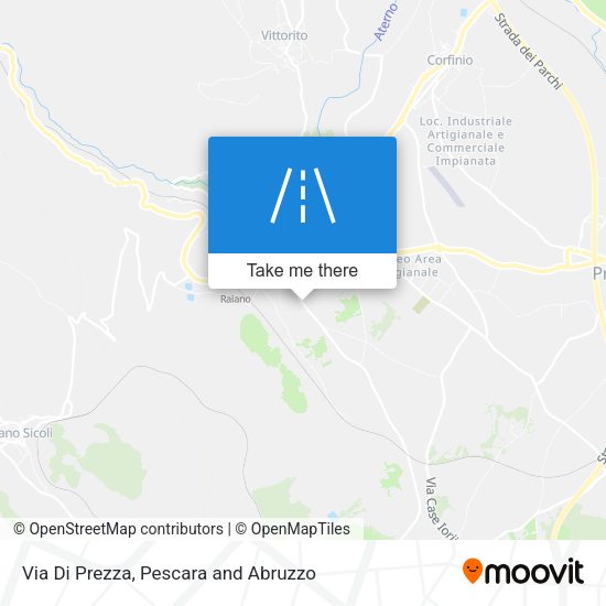 Via Di Prezza map