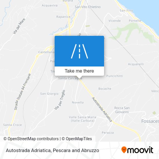 Autostrada Adriatica map