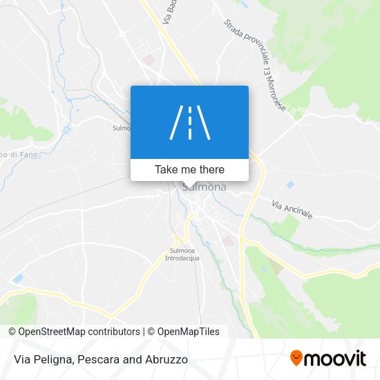 Via Peligna map