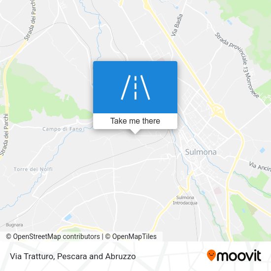 Via Tratturo map