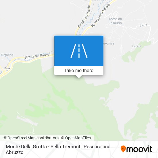 Monte Della Grotta - Sella Tremonti map