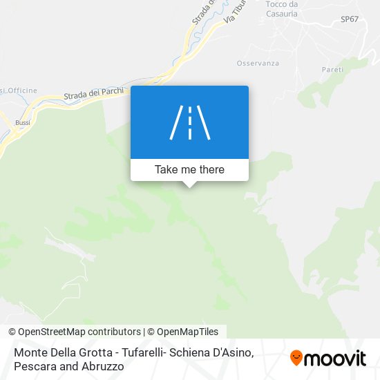 Monte Della Grotta - Tufarelli- Schiena D'Asino map