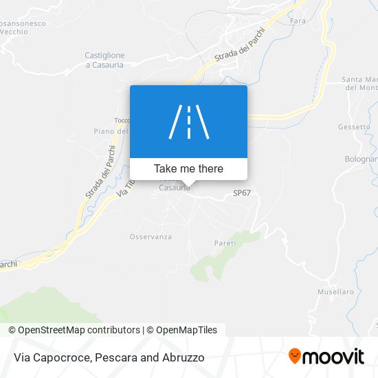 Via Capocroce map