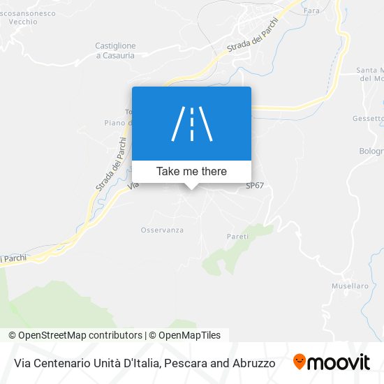 Via Centenario Unità D'Italia map