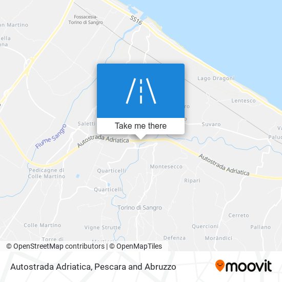 Autostrada Adriatica map