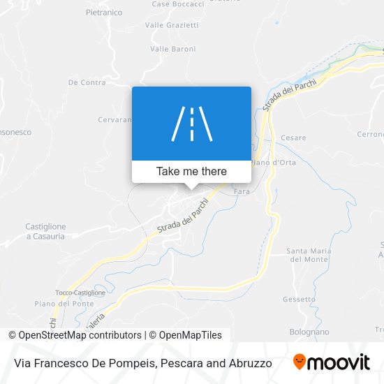 Via Francesco De Pompeis map