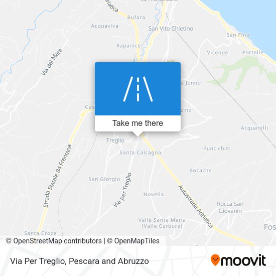 Via Per Treglio map