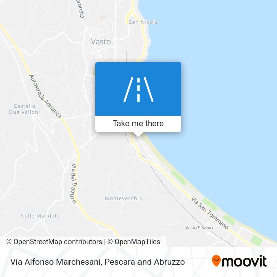 Via Alfonso Marchesani map