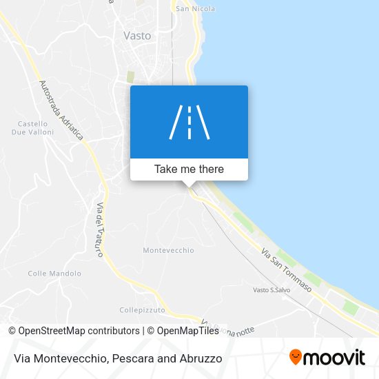 Via Montevecchio map
