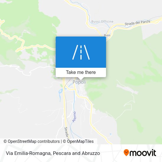 Via Emilia-Romagna map