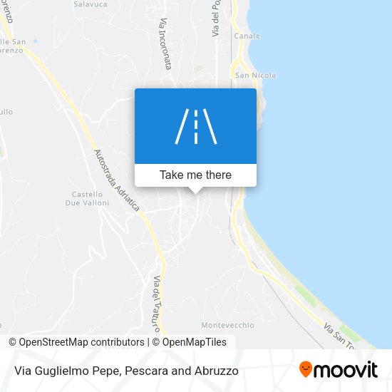 Via Guglielmo Pepe map