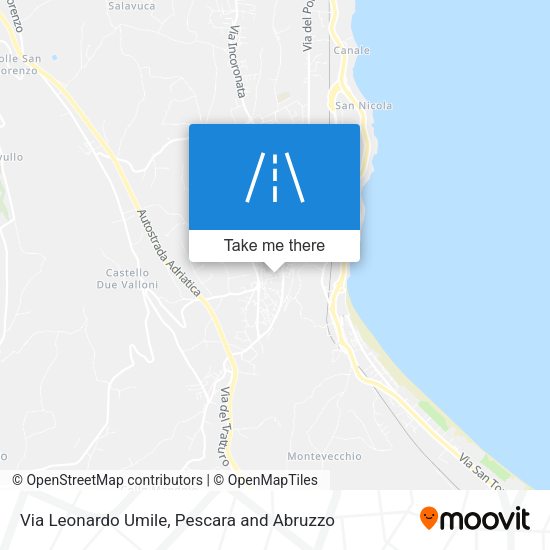 Via Leonardo Umile map