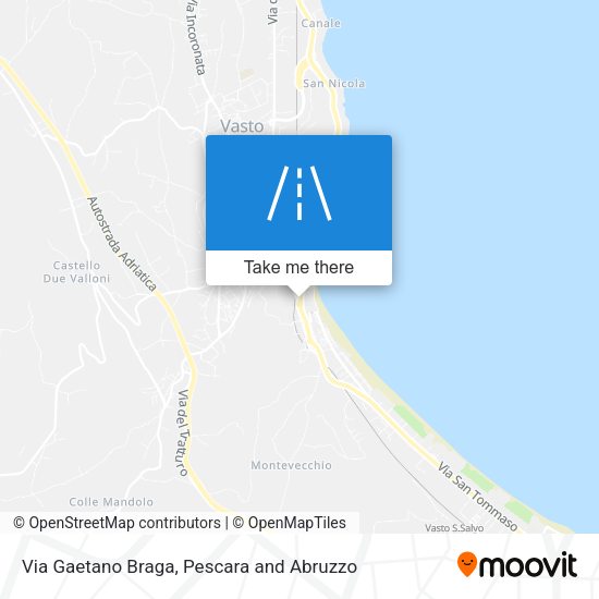 Via Gaetano Braga map