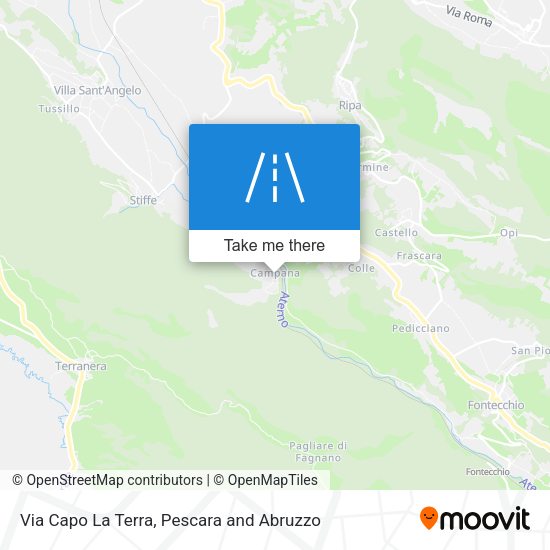 Via Capo La Terra map
