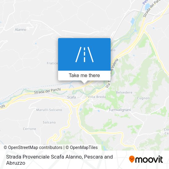 Strada Provenciale Scafa Alanno map