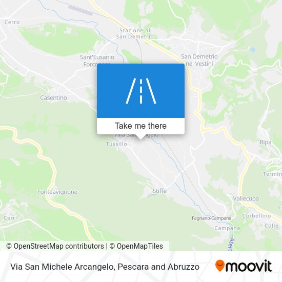 Via San Michele Arcangelo map