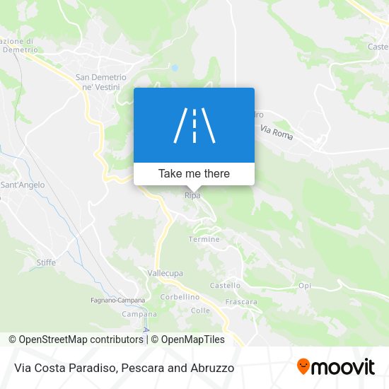 Via Costa Paradiso map