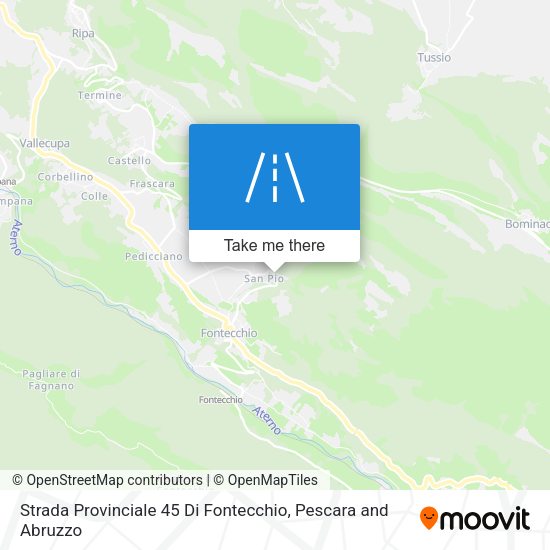 Strada Provinciale 45 Di Fontecchio map