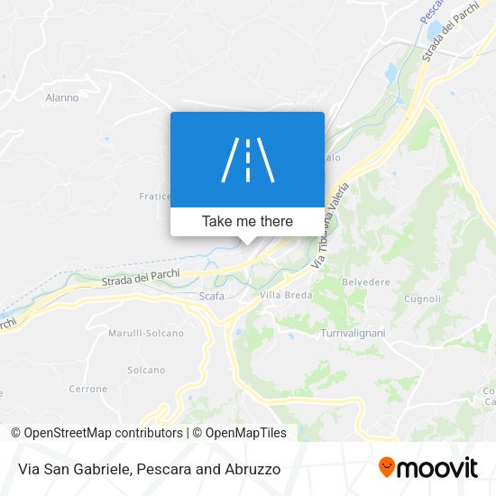 Via San Gabriele map