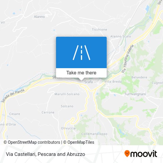 Via Castellari map