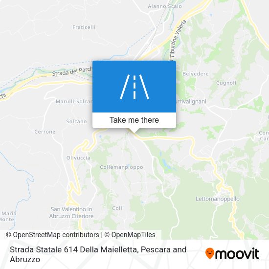 Strada Statale 614 Della Maielletta map
