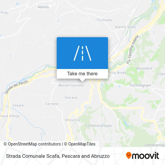 Strada Comunale Scafa map