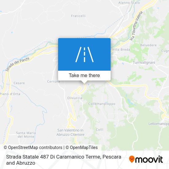Strada Statale 487 Di Caramanico Terme map