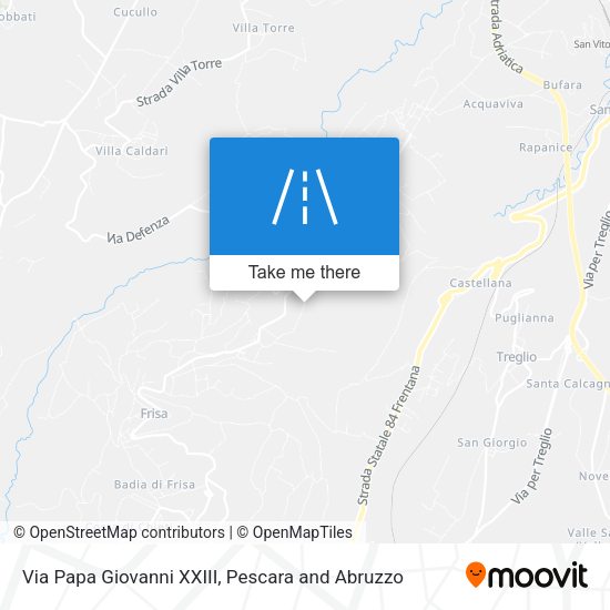 Via Papa Giovanni XXIII map