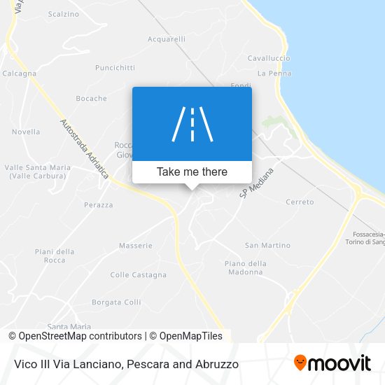 Vico III Via Lanciano map