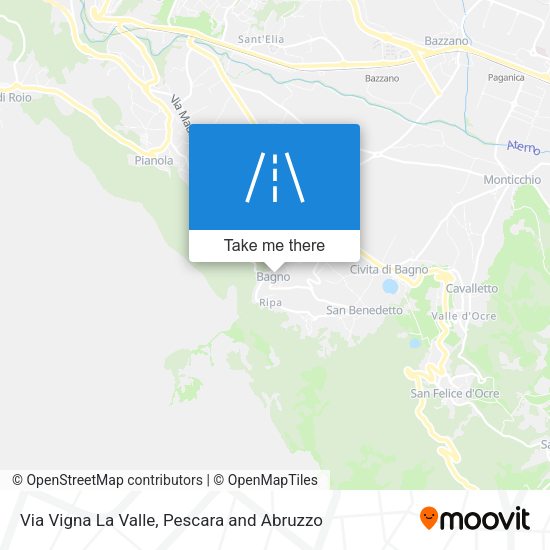 Via Vigna La Valle map