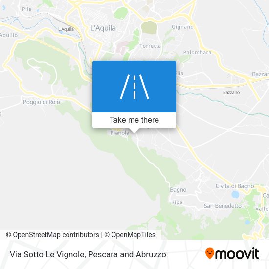Via Sotto Le Vignole map
