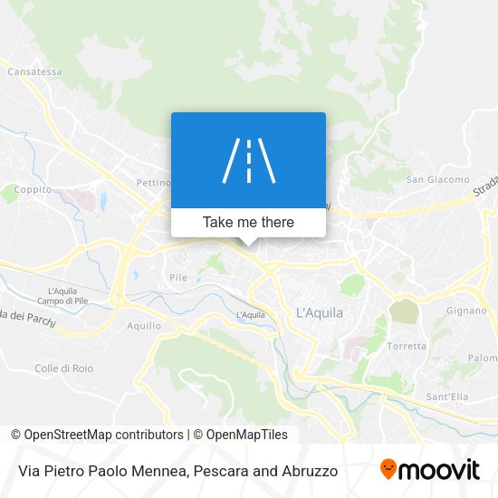 Via Pietro Paolo Mennea map