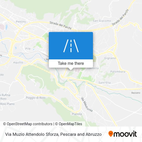 Via Muzio Attendolo Sforza map