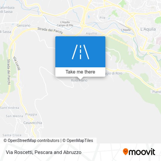 Via Roscetti map