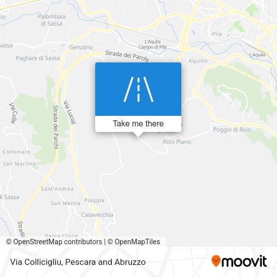 Via Collicigliu map