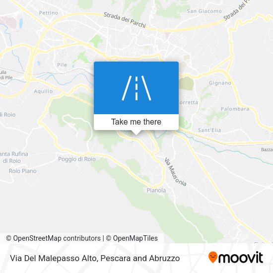 Via Del Malepasso Alto map