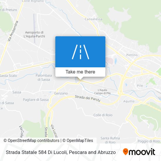Strada Statale 584 Di Lucoli map