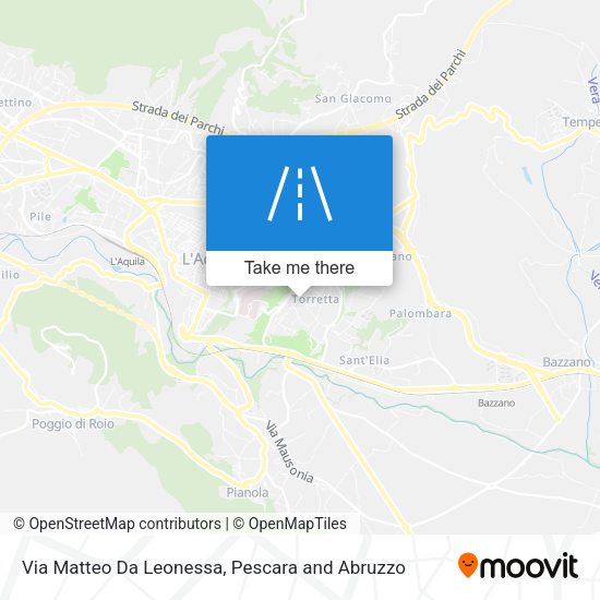 Via Matteo Da Leonessa map